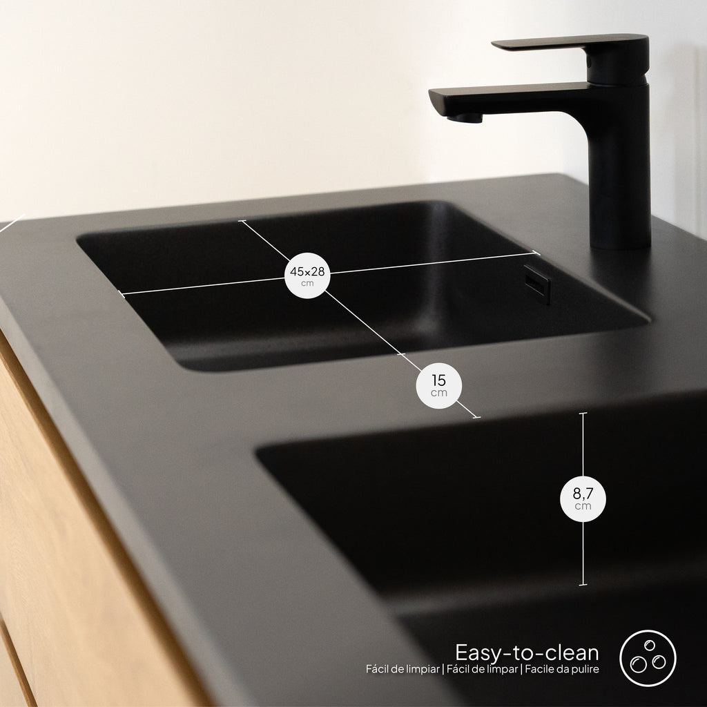 Atena – Móvel de Lavatório Suspenso com Gaveta Soft-Close | Vários Tamanhos e Cores