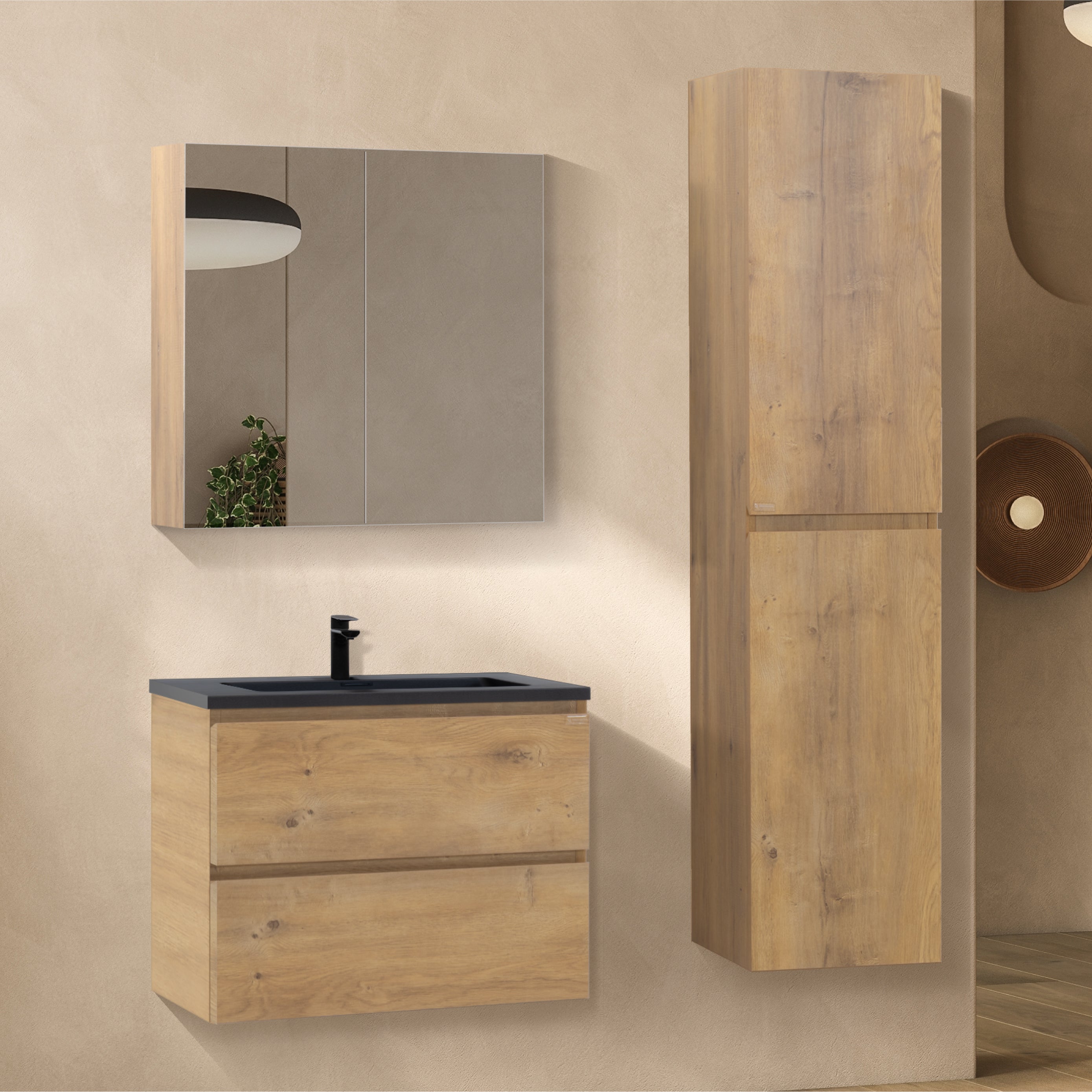 Atena - Conjunto de Casa de Banho Suspenso - Disponível em 60, 80, 100 e 120 cm - Várias Cores