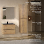 Atena - Conjunto de Casa de Banho Suspenso - Disponível em 60, 80, 100 e 120 cm - Várias Cores