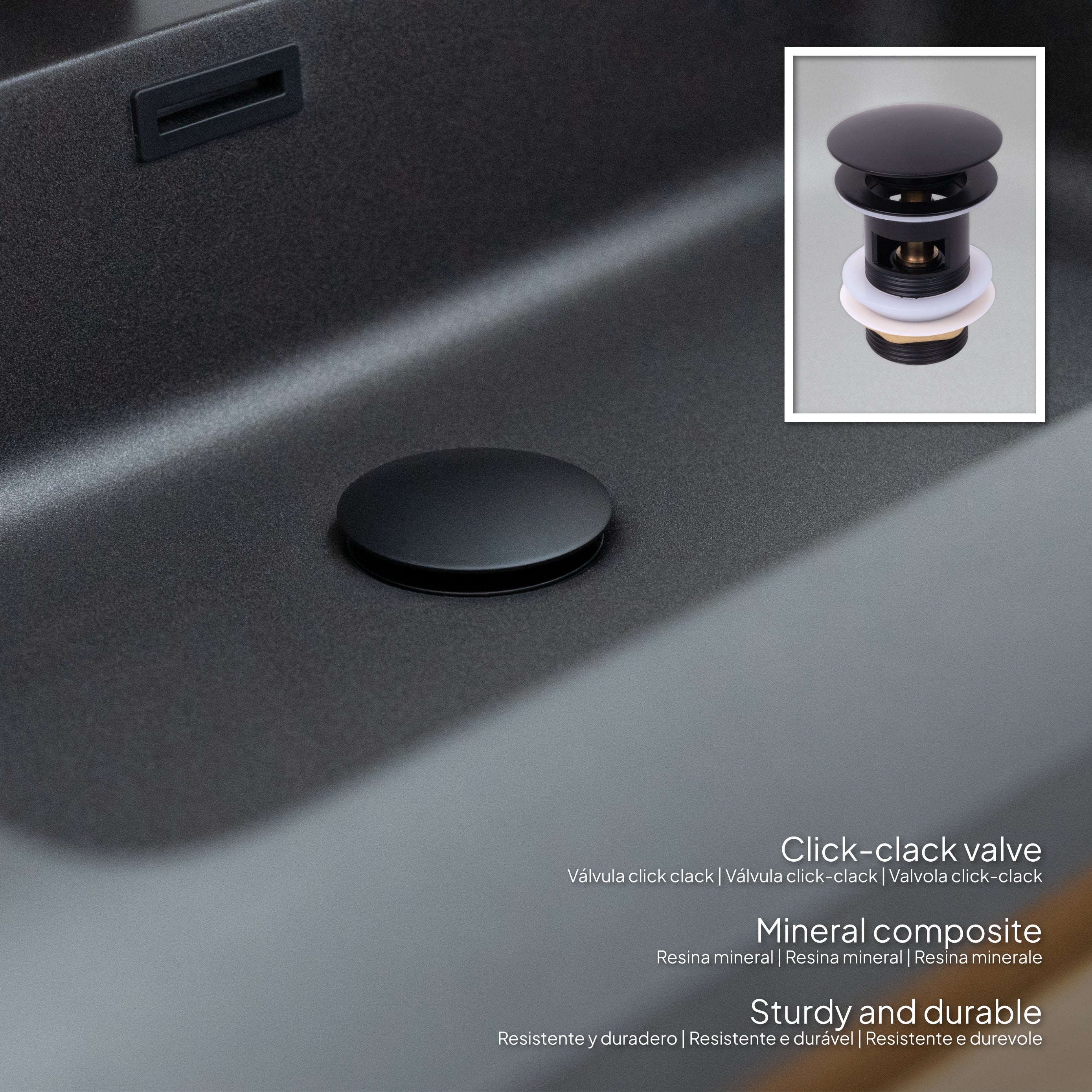 Atena – Móvel de Lavatório Suspenso com Gaveta Soft-Close | Vários Tamanhos e Cores