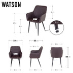 WATSON - Cadeira de refeição, conjunto de 2