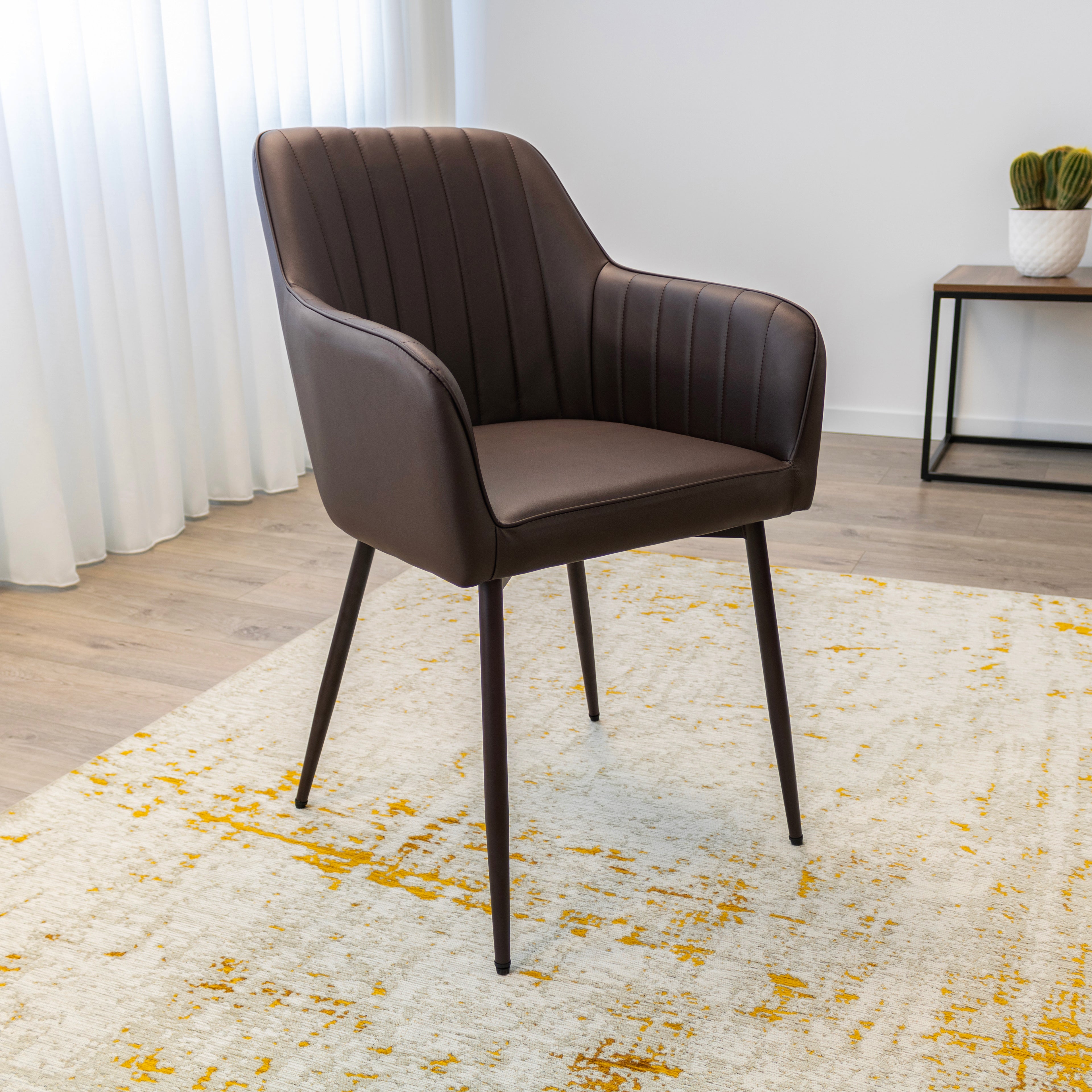 DAHLIA - Conjunto de cadeiras de Refeição em tecido PU ou Veludo