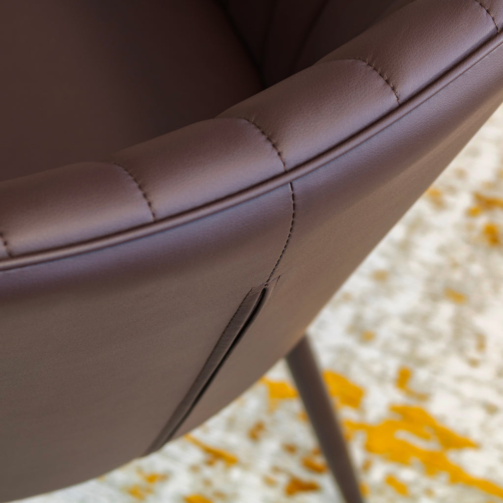 DAHLIA - Conjunto de cadeiras de Refeição em tecido PU ou Veludo