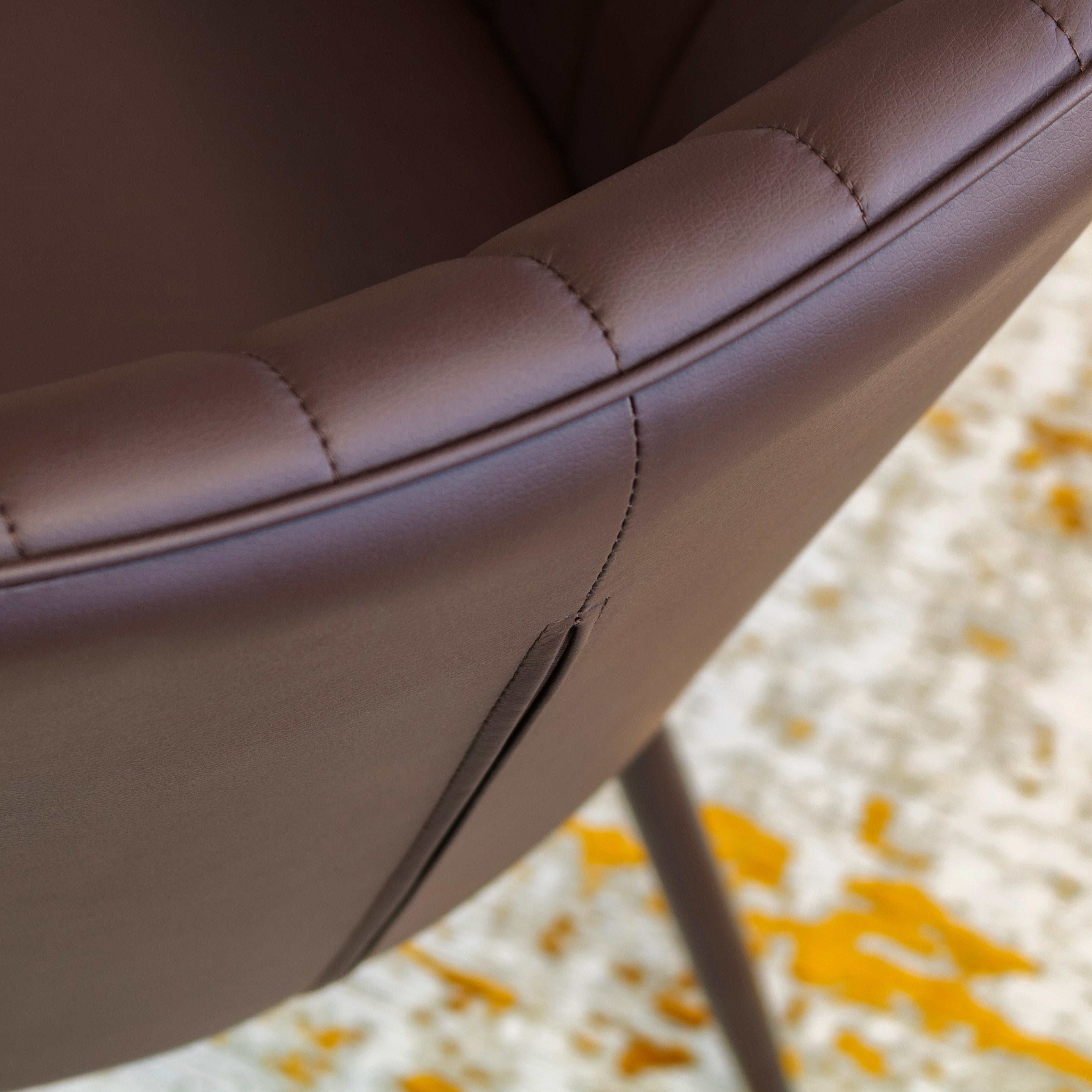 DAHLIA - Conjunto de cadeiras de Refeição em tecido PU ou Veludo