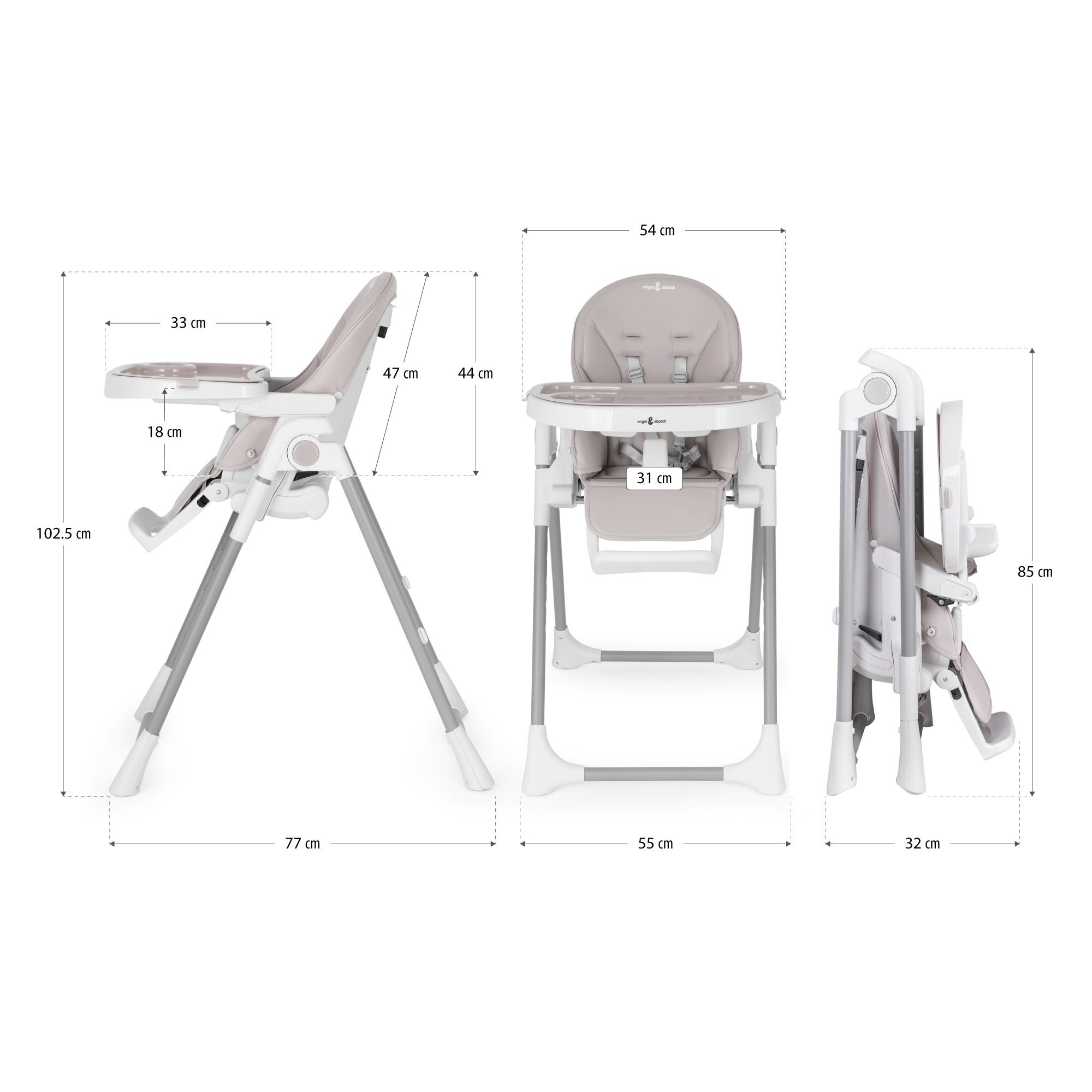 TANELI - Cadeira baixa/alta para bebé