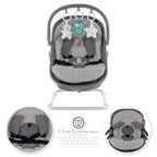 VIGO - Espreguiçadeira & Berço com Cobertura e Arco de Brincar Removivél