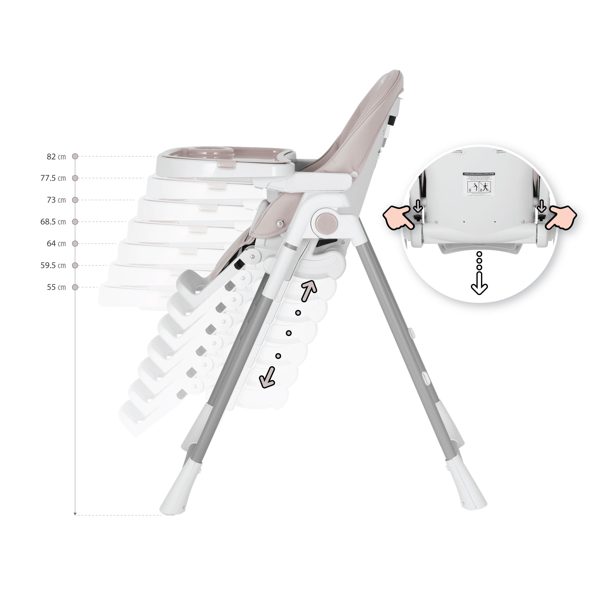 TANELI - Cadeira baixa/alta para bebé