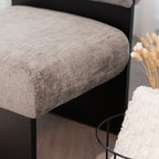 Leah – Cadeirão Acolchoado com Espuma de Alta Densidade 40 kg/m³, Estrutura em Madeira de Bétula, Design Escandinavo, 60x60x75 cm