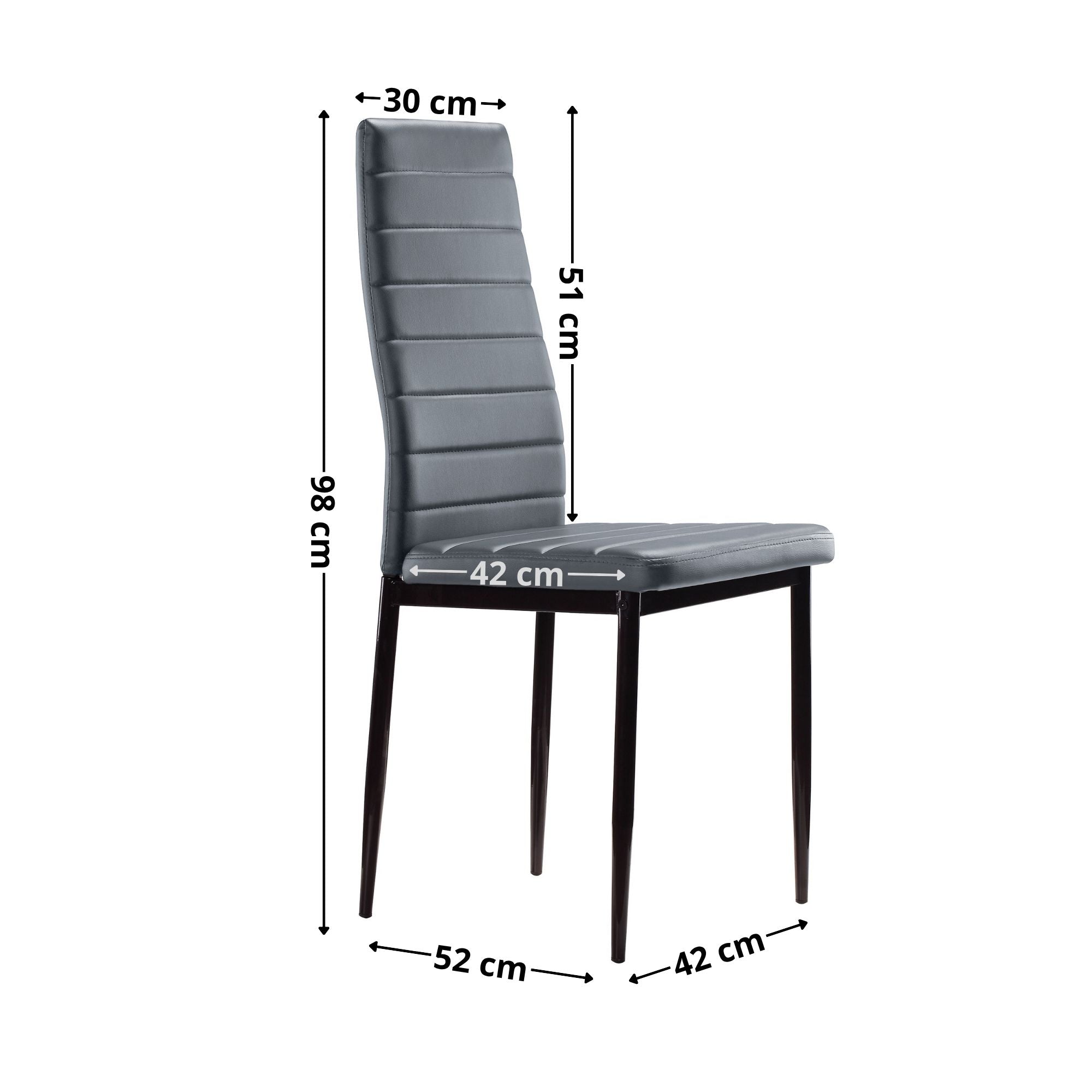 SHIRLEY - Conjunto de cadeiras de refeição em pele