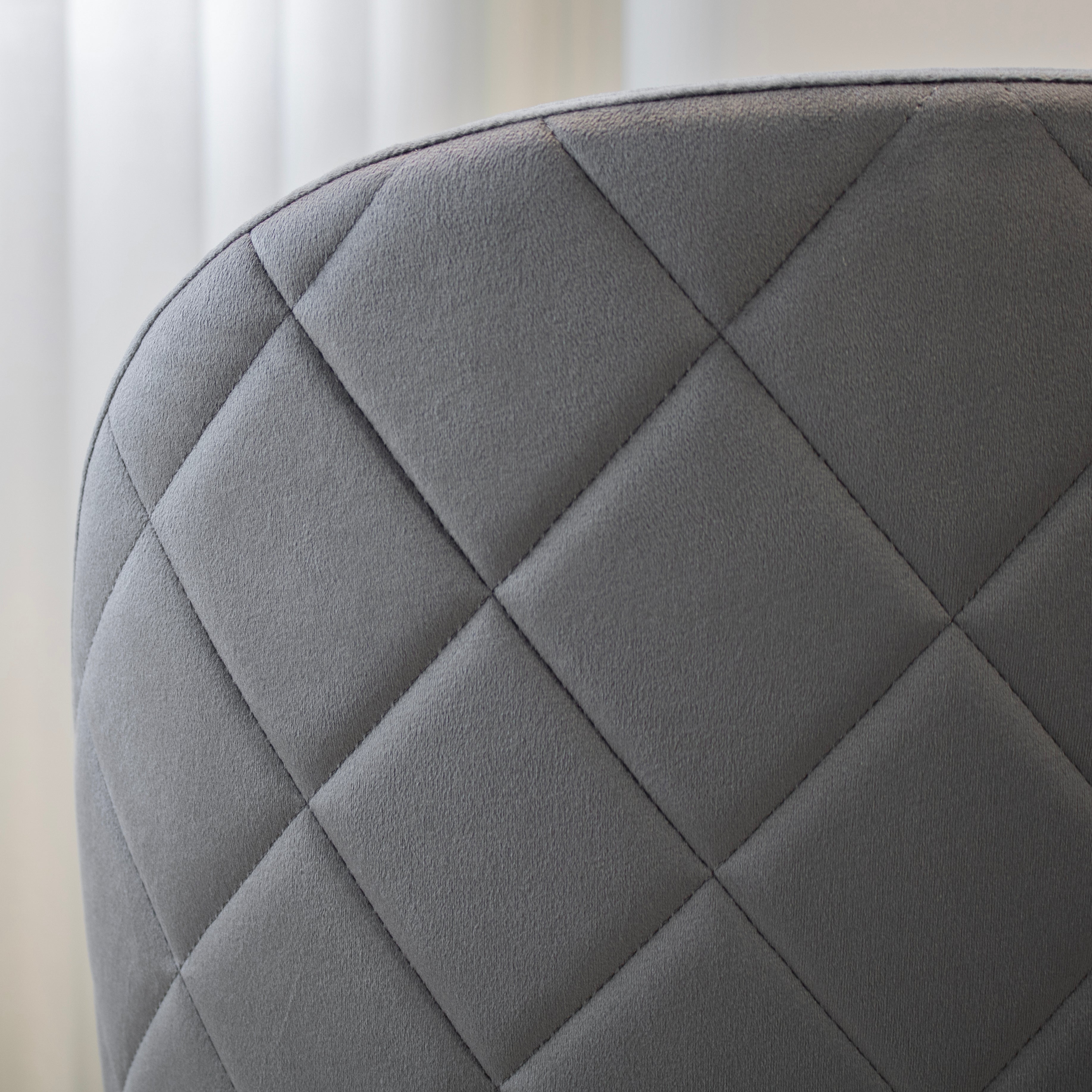 BELLAMY - Conjunto de Cadeiras de Refeição com Tecido em Veludo