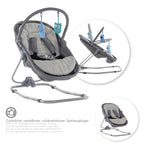 PAVO - Espreguiçadeira e Berço com Rede Mosquiteira, Cobertura e Arco Removível