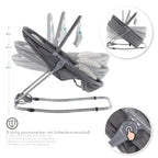 VIGO - Espreguiçadeira & Berço com Cobertura e Arco de Brincar Removivél