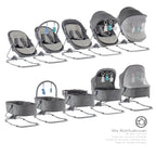 PAVO - Espreguiçadeira e Berço com Rede Mosquiteira, Cobertura e Arco Removível