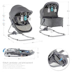 PAVO - Espreguiçadeira e Berço com Rede Mosquiteira, Cobertura e Arco Removível