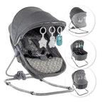 PAVO - Espreguiçadeira e Berço com Rede Mosquiteira, Cobertura e Arco Removível