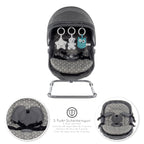 PAVO - Espreguiçadeira e Berço com Rede Mosquiteira, Cobertura e Arco Removível