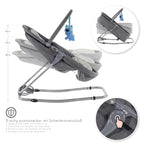 PAVO - Espreguiçadeira e Berço com Rede Mosquiteira, Cobertura e Arco Removível