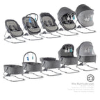 PAVO - Espreguiçadeira e Berço com Rede Mosquiteira, Cobertura e Arco Removível