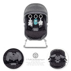 PAVO - Espreguiçadeira e Berço com Rede Mosquiteira, Cobertura e Arco Removível