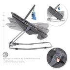 PAVO - Espreguiçadeira e Berço com Rede Mosquiteira, Cobertura e Arco Removível