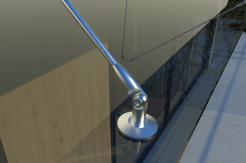 Tejadillo em Vidro Laminado de Segurança 13 mm com Suportes em Inox – Transparente, Escuro ou Satinado