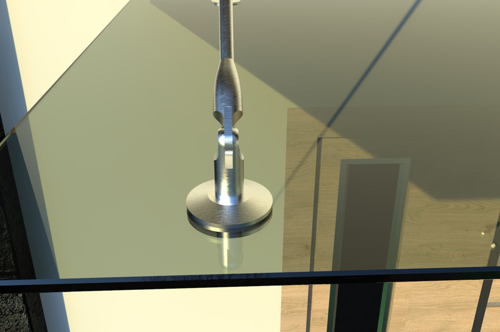 Tejadillo em Vidro Laminado de Segurança 13 mm com Suportes em Inox – Transparente, Escuro ou Satinado