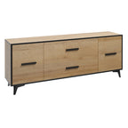 REIMS – Móvel TV em Carvalho ou Nogueira com Estrutura Preta | RTV2D1S, RTV2D2S