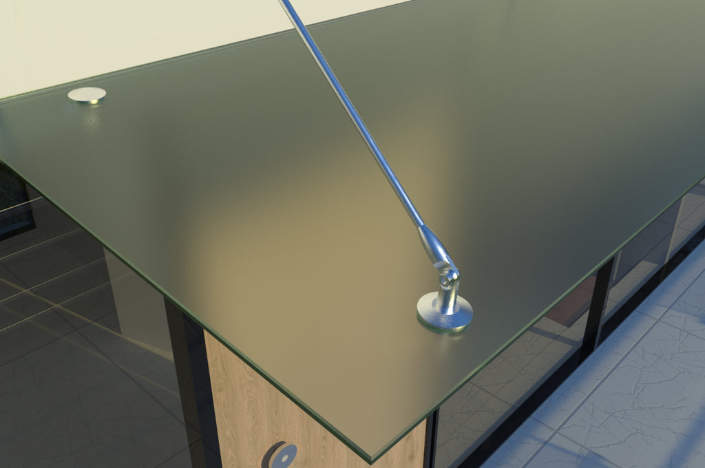 Tejadillo em Vidro Laminado de Segurança 13 mm com Suportes em Inox – Transparente, Escuro ou Satinado