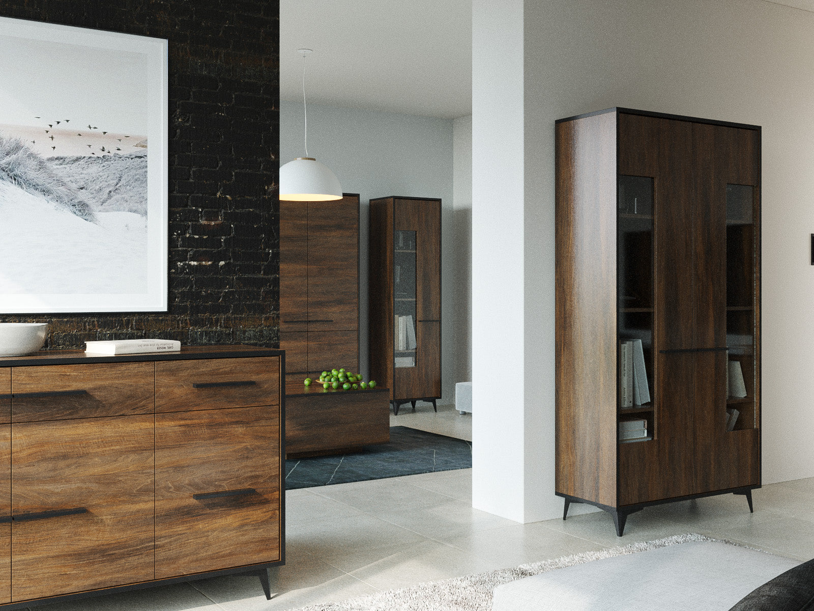 REIMS – Mesa de Centro em Carvalho ou Nogueira com Estrutura Preta | ST