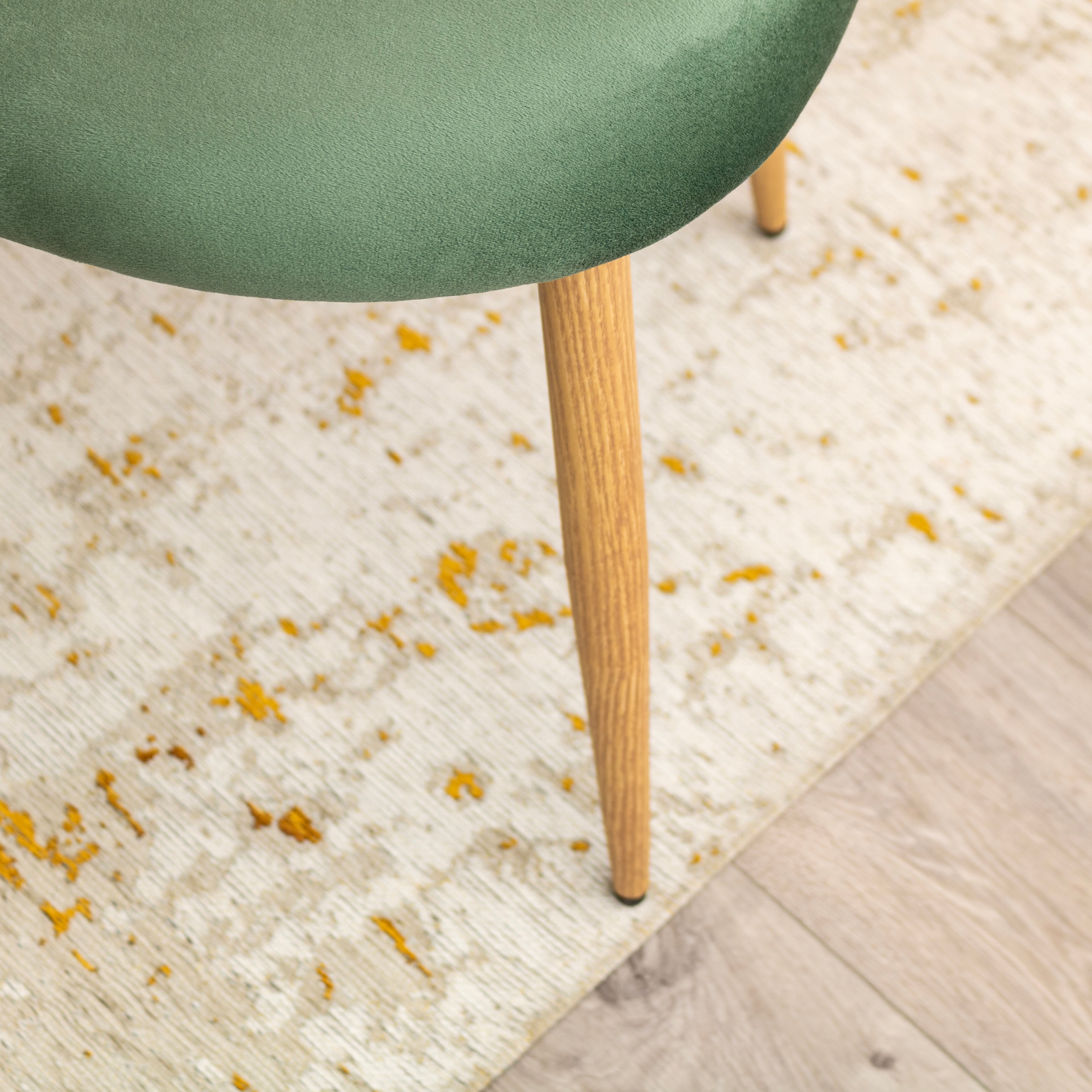 BELLAMY - Conjunto de 2 Cadeiras de Refeição com Tecido em Veludo