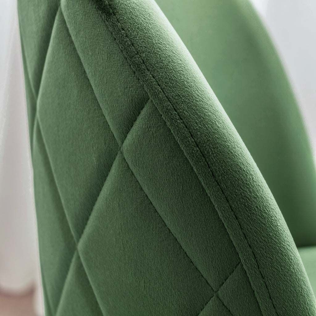 BELLAMY - Conjunto de 2 Cadeiras de Refeição com Tecido em Veludo