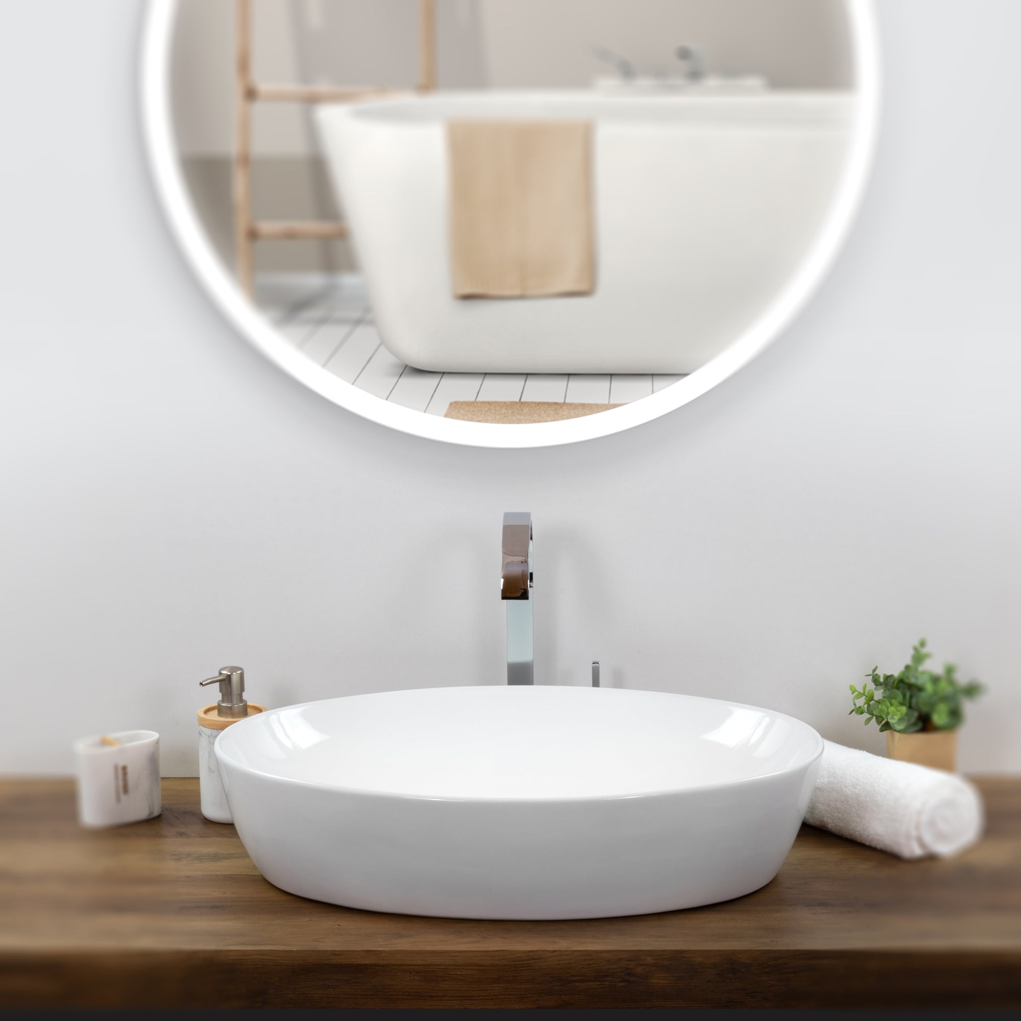 BACCHIGLIONE – Lavatório de bancada em cerâmica de alta qualidade