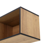 REIMS - Prateleira em Carvalho ou Nogueira com Estrutura Preta | W1