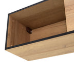 REIMS - Prateleira em Carvalho ou Nogueira com Estrutura Preta | W1