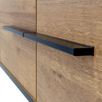 REIMS - Prateleira em Carvalho ou Nogueira com Estrutura Preta | W1