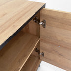 REIMS – Móvel TV em Carvalho ou Nogueira com Estrutura Preta | RTV2D1S, RTV2D2S