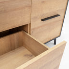 REIMS – Móvel TV em Carvalho ou Nogueira com Estrutura Preta | RTV2D1S, RTV2D2S