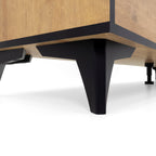 REIMS – Móvel TV em Carvalho ou Nogueira com Estrutura Preta | RTV2D1S, RTV2D2S