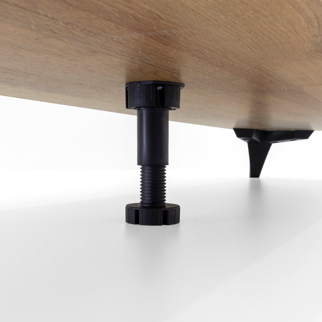 REIMS – Móvel TV em Carvalho ou Nogueira com Estrutura Preta | RTV2D1S, RTV2D2S