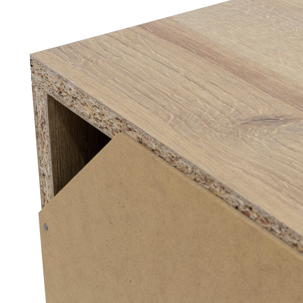 REIMS – Móvel TV em Carvalho ou Nogueira com Estrutura Preta | RTV2D1S, RTV2D2S