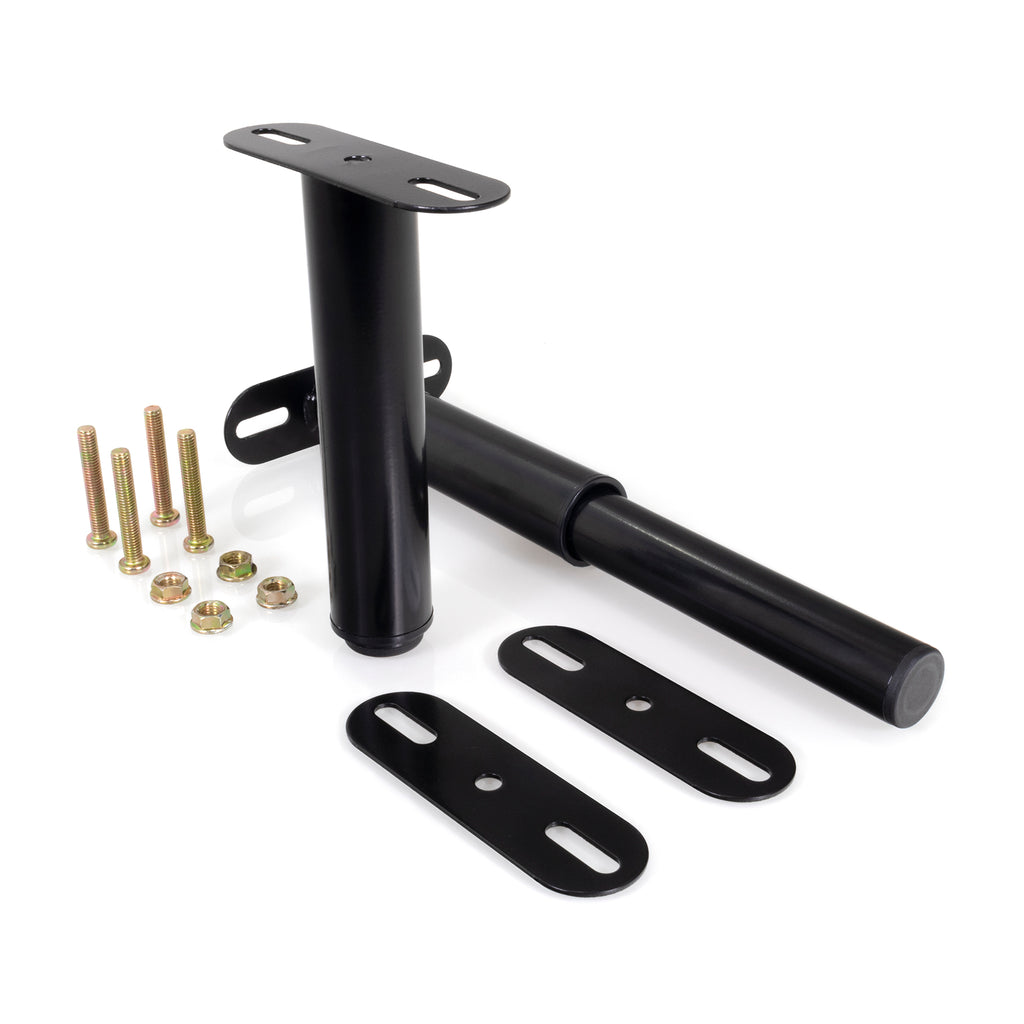 Pé Metálico em T Regulável 18,5–32,5 cm para Móveis e Estrados, até 180 kg, Preto