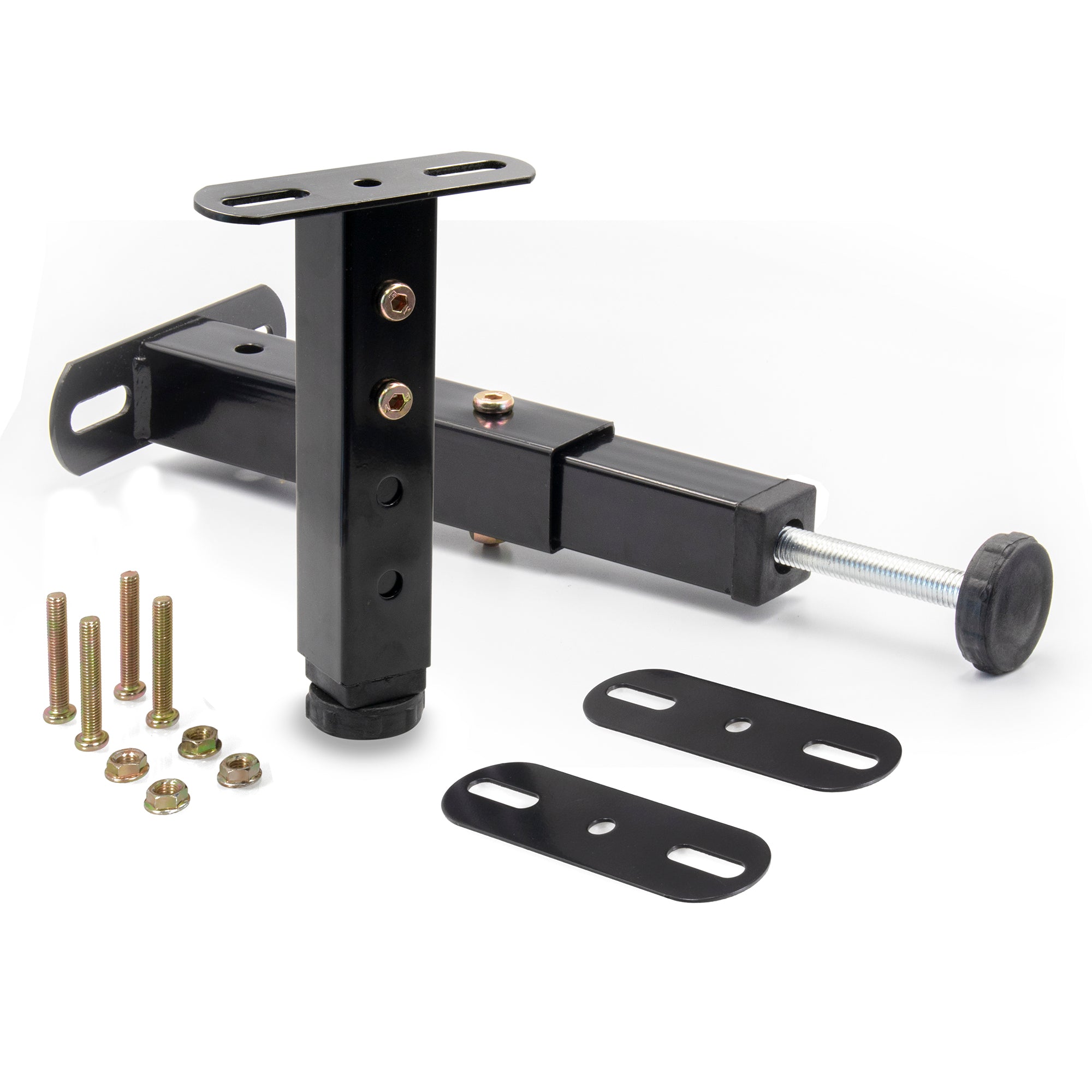 Pé metálico em T regulável 19–32,5 cm para móveis, até 180 kg, preto