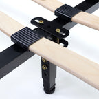 Pé metálico em T regulável 19–32,5 cm para móveis, até 180 kg, preto