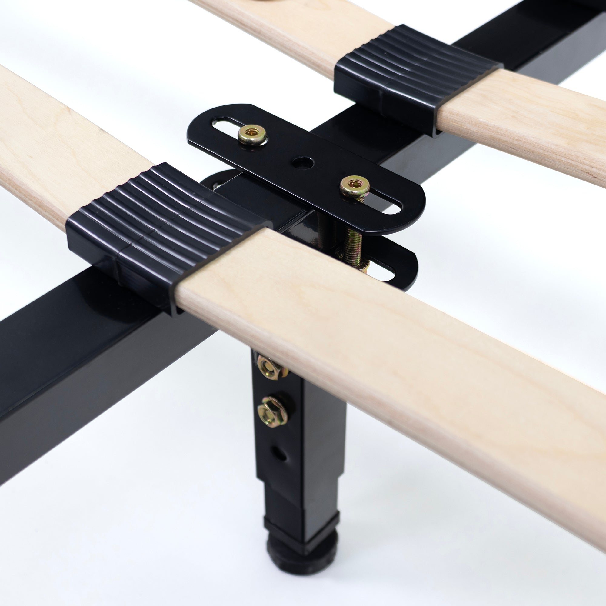 Pé metálico em T regulável 19–32,5 cm para móveis, até 180 kg, preto