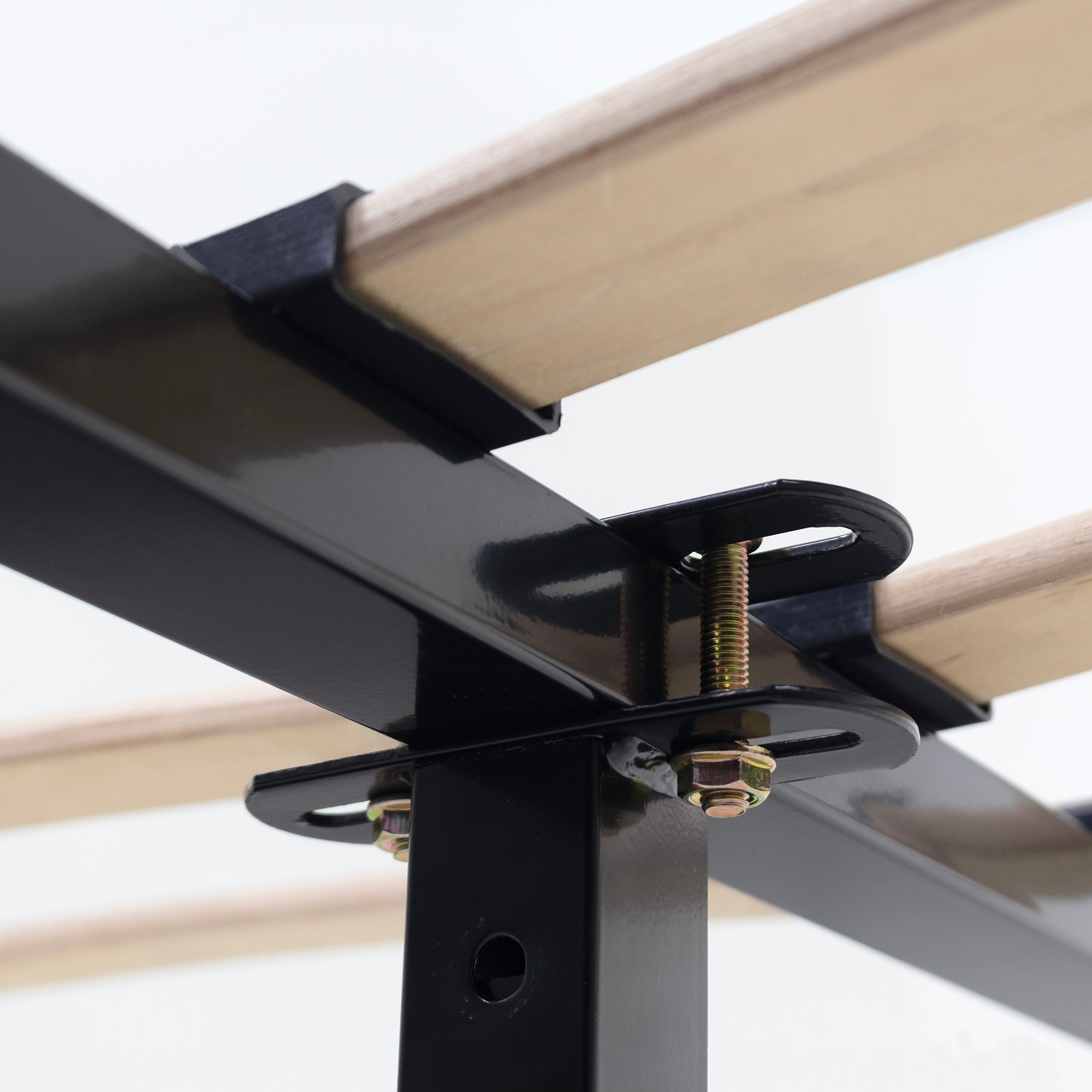 Pé metálico em T regulável 19–32,5 cm para móveis, até 180 kg, preto