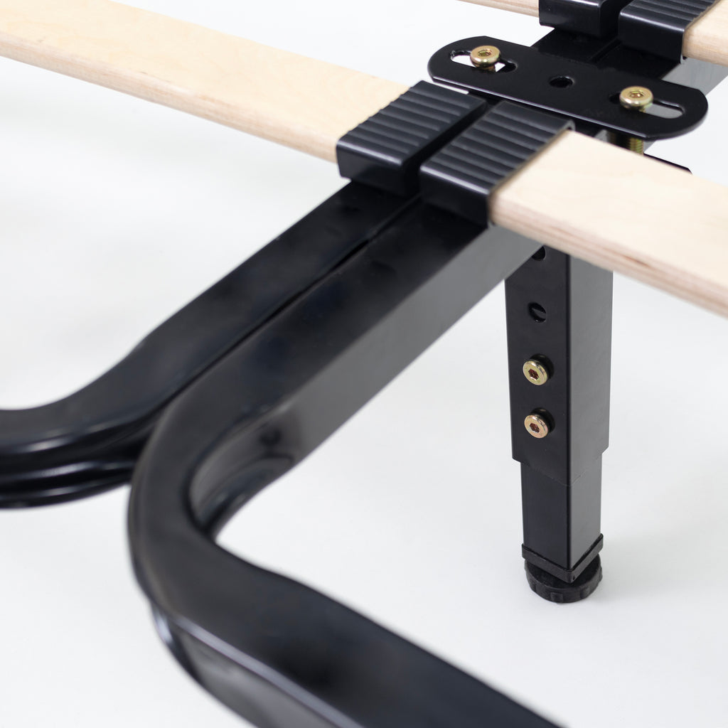 Pé metálico em T regulável 19–32,5 cm para móveis, até 180 kg, preto