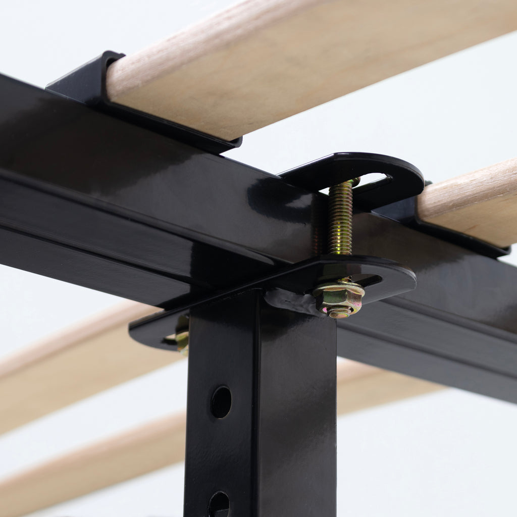 Pé metálico em T regulável 19–32,5 cm para móveis, até 180 kg, preto