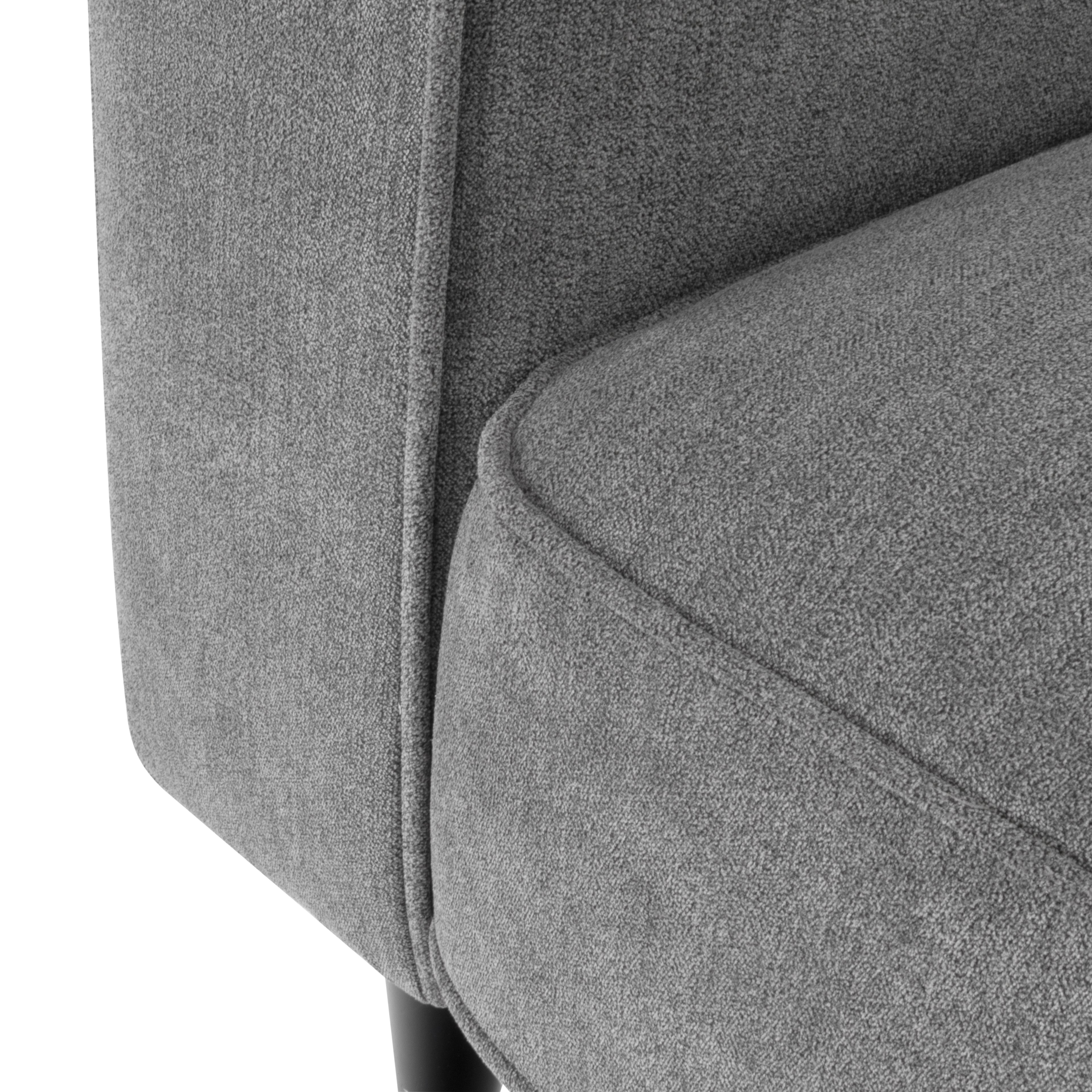 ANTHONY – Sofá de design moderno em poliéster cinzento (1 a 3 lugares)