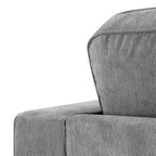 ANTHONY – Sofá de design moderno em poliéster cinzento (1 a 3 lugares)