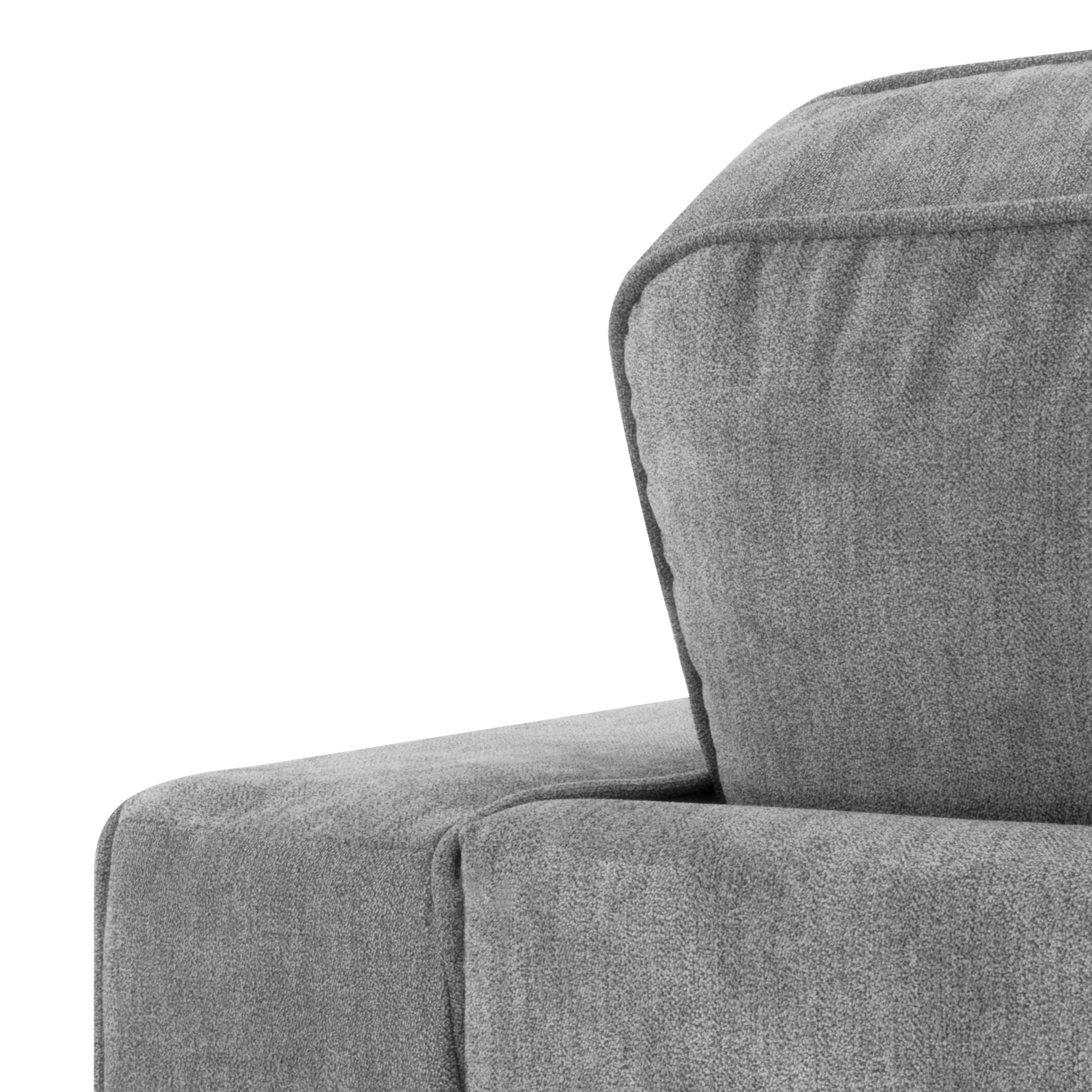 ANTHONY – Sofá de design moderno em poliéster cinzento (1 a 3 lugares)